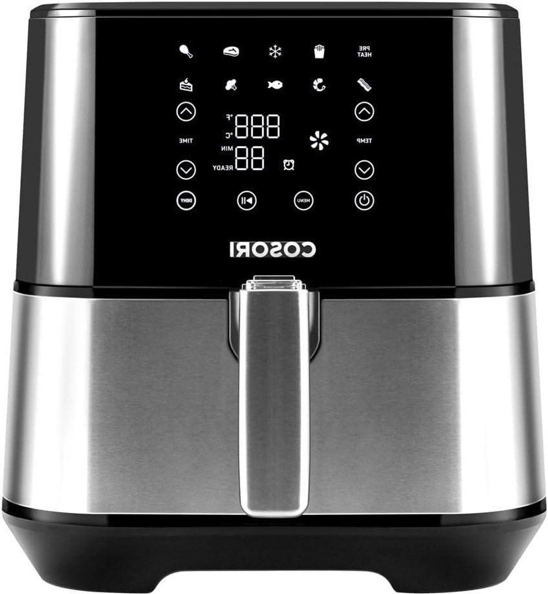 Airfryer - Friteuse zonder olie - Gezond koken - Grote capaciteit - 5.5 liter - Zilver