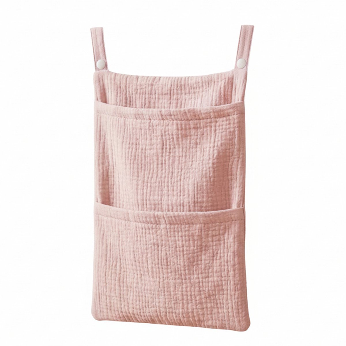 Zachtroze Baby Luier Hangopbergzak | Muisdoek Opbergzak met 2 Vakken voor Ledikant en Commode