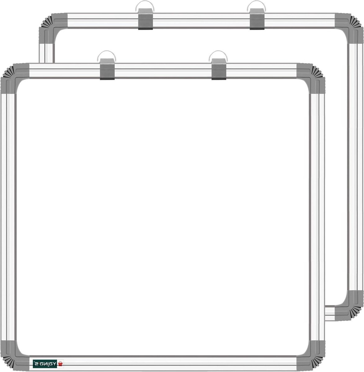 Whiteboard en Krijtbord - Dubbelzijdig Bord - Notities Maken - Draaibaar - 60 x 60 cm - Wit