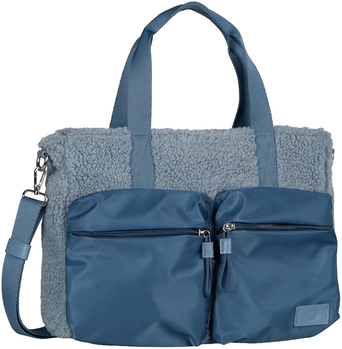 TOM TAILOR shopper schoudertas Astrid Zip Shopper Mixed Blue blauw