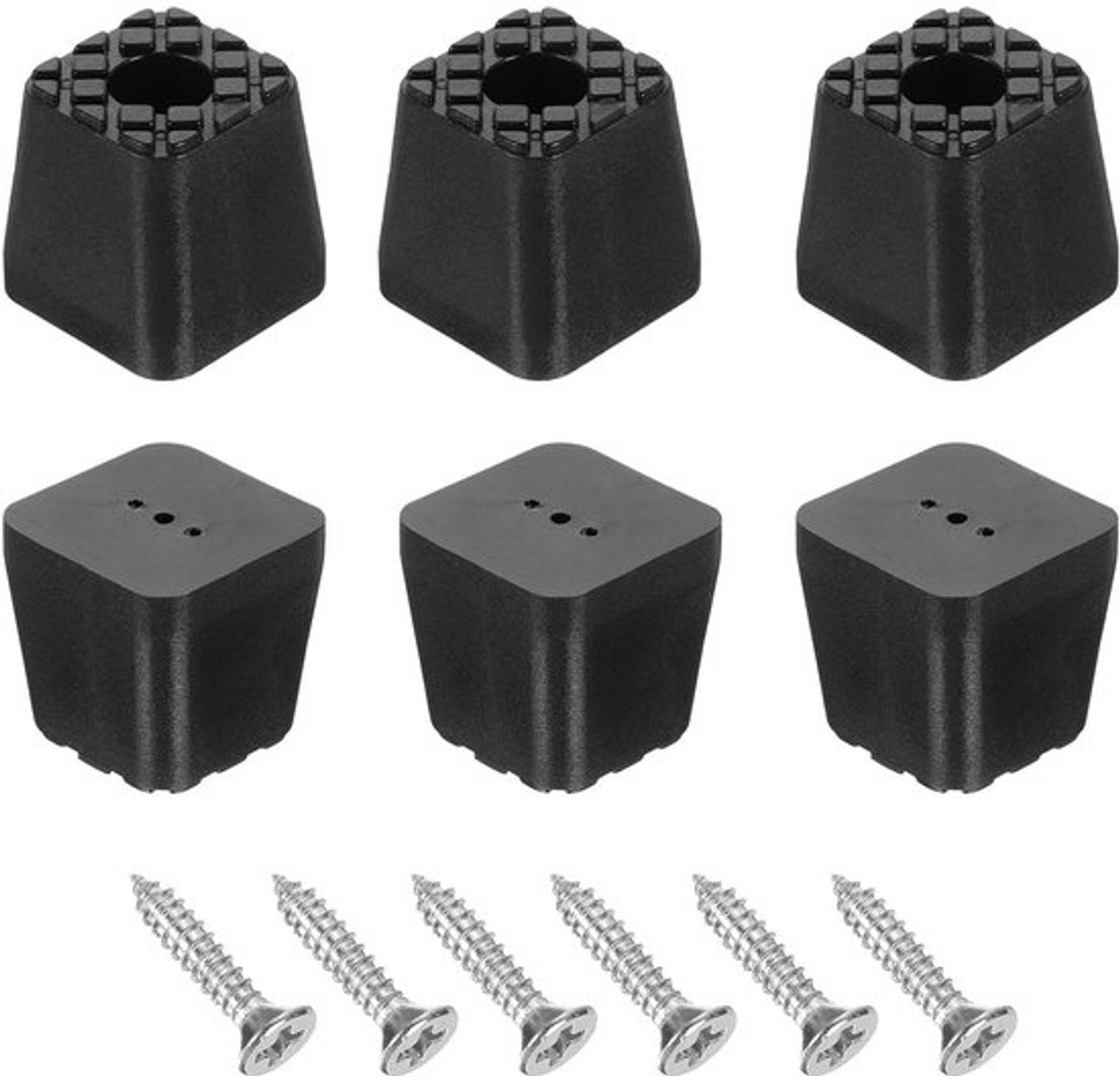 Meubelpootkussens 6 stuks - Antislip Vloerbeschermers - Rubber Pads - Inschroefbaar - Binnen/Buiten - 1.18x1.18 Inch - Meubelvoetjes