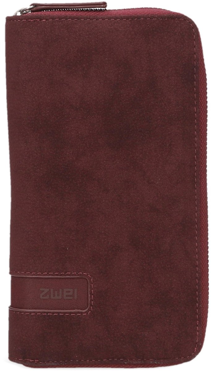 zwei portemonnee M.Wallet MW2 Nubuk - Bordeaux donkerpaars