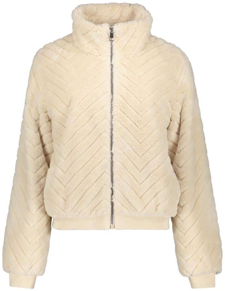 Geisha Jas Teddy Jack Met Hoge Kraag En Zigzag Patroon 69526 19 Off White Dames Maat - S