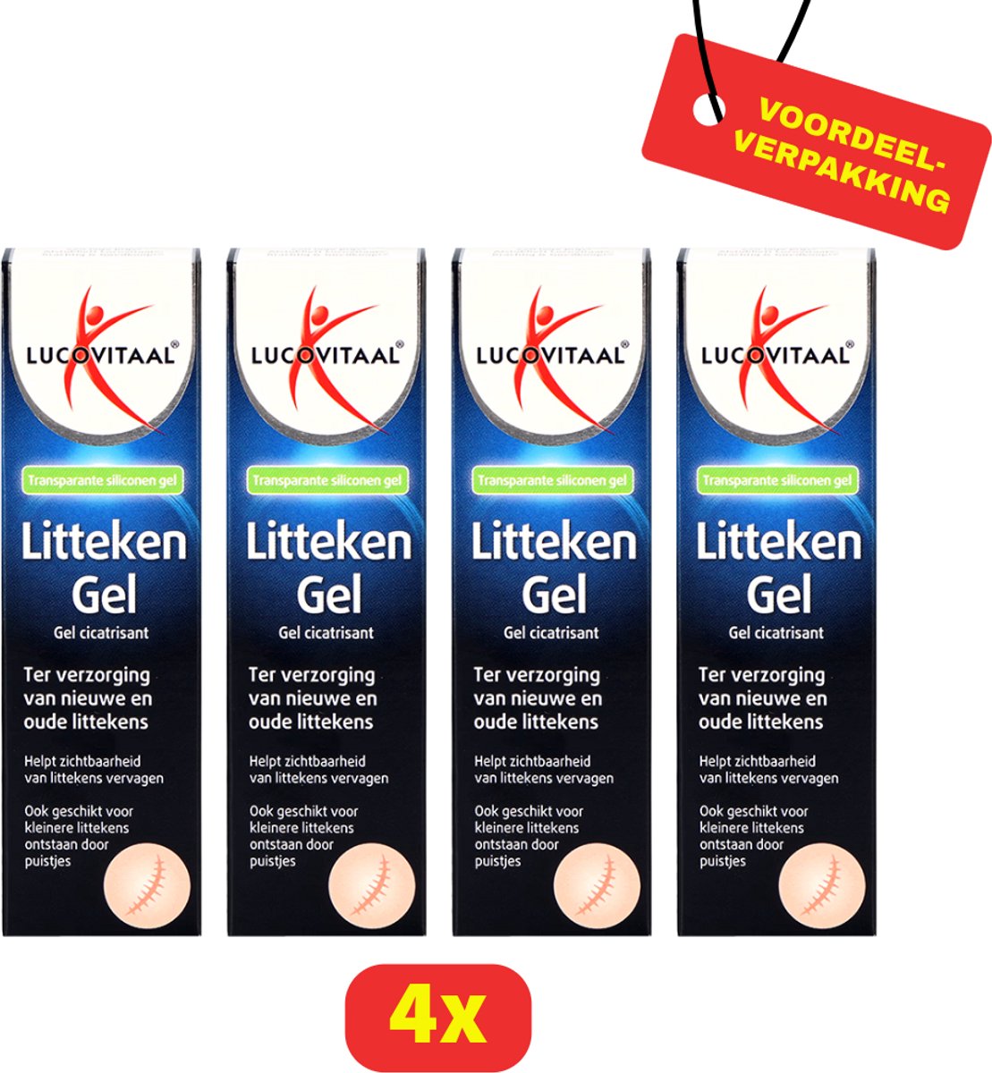 Lucovitaal Litteken Gel - 4 x 20 ml - Voordeelverpakking