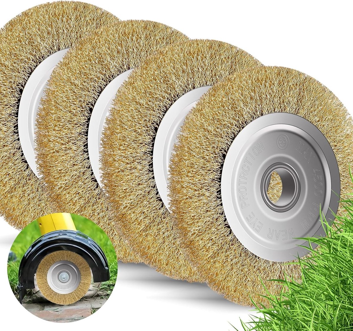 Voegenborstel - Onkruidborstel Accessoires - 100 x 16 mm - Compatibel met Draadborstels - Voor Tuin en Buiten