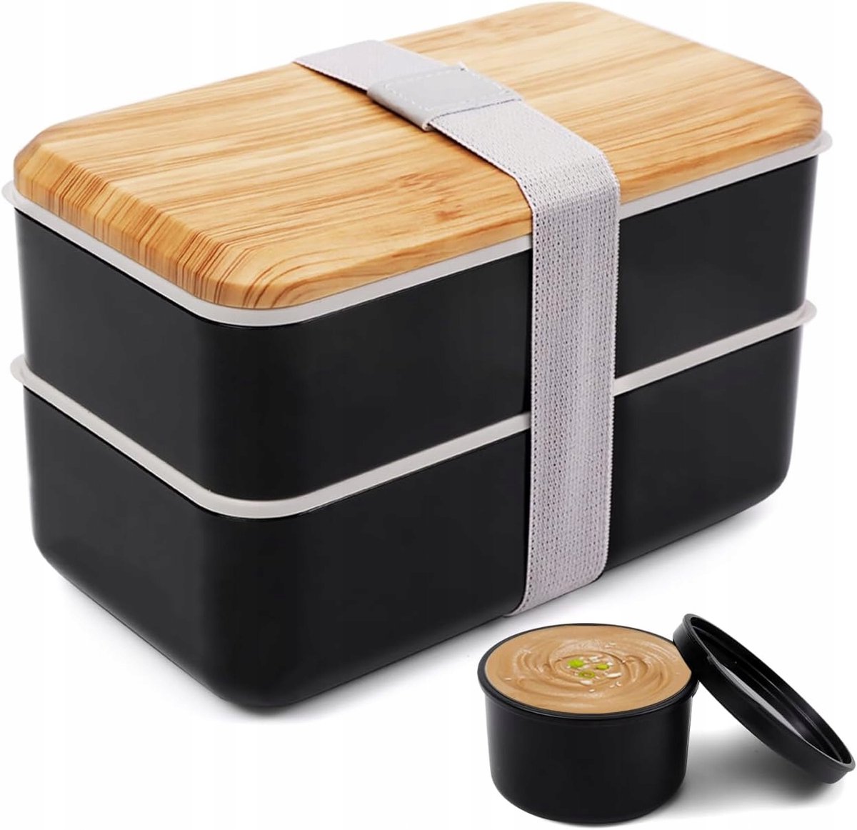 LUNCHBOX 1.4L met Bestek en Sausbakje - Lekvrij & Compact