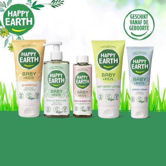 Happy Earth Shampoo - Baby & Kids - Babyverzorging - 100% Natuurlijk - 200 ml