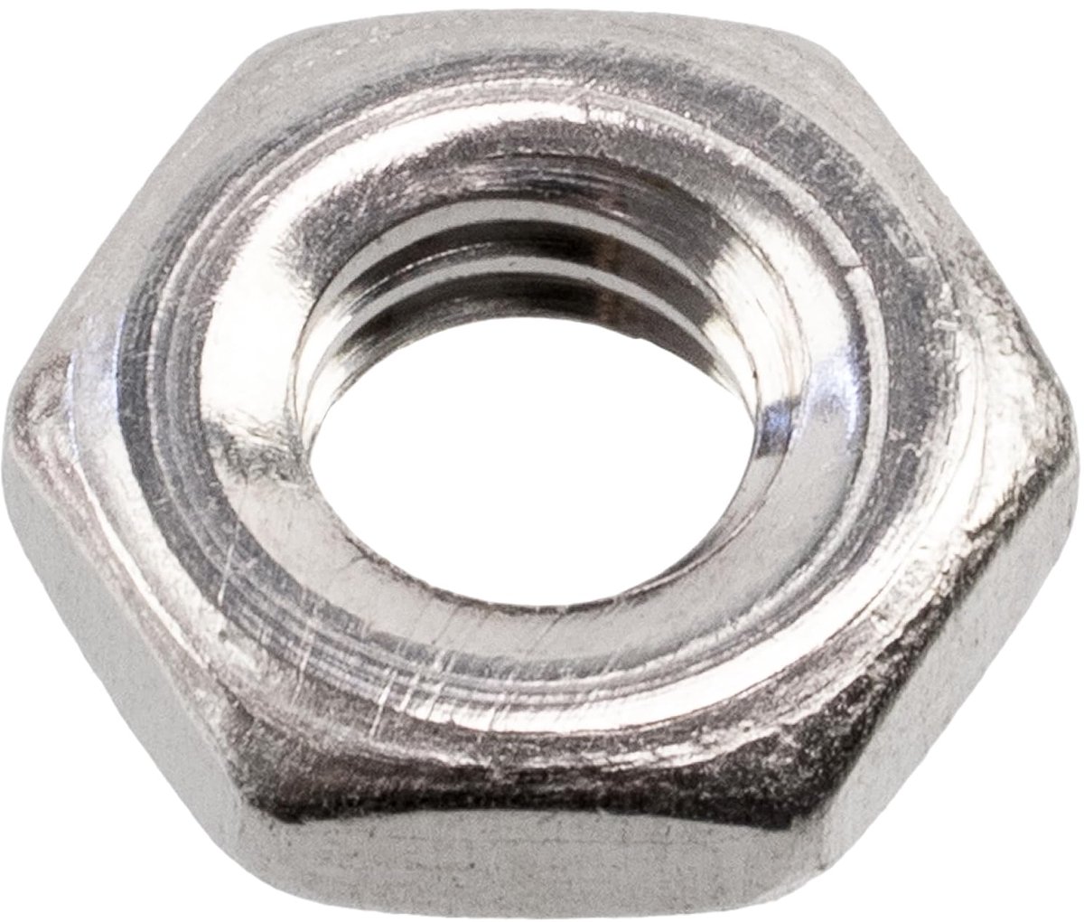 - Set van 25 lage zeskantmoeren M3x0.5 mm van staal in zilverkleurig | voor montage op draadeinden, mechanische verbindingen, assemblage en doe-het-zelf toepassingen