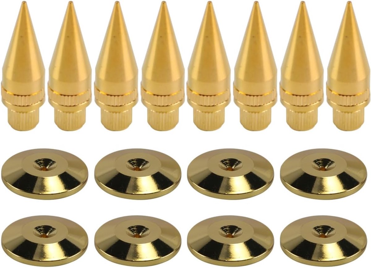 8 stuks M6x36mm schokabsorberende luidsprekerkussens van messing, luidsprekerpennen, veel gebruikt in luidsprekers, versterkers, cd/dvd-spelers, draaitafels en vele andere apparatuur