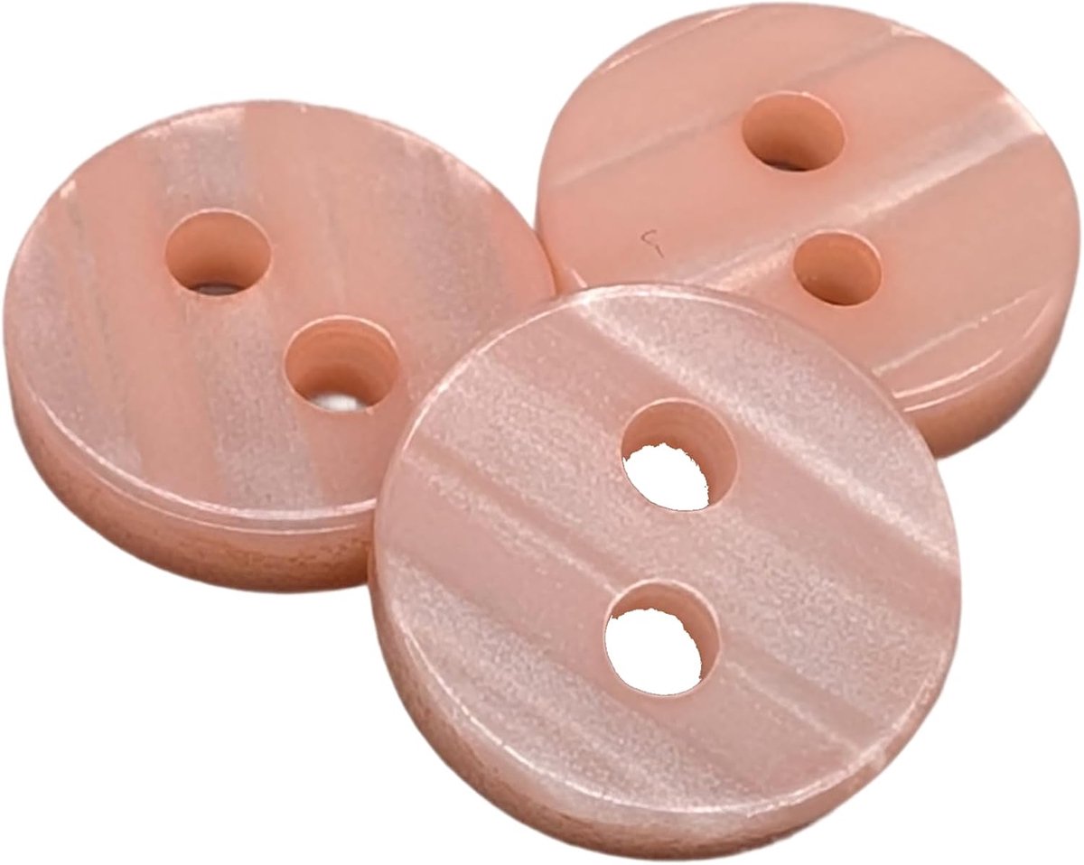 Knopen van imitatieparelmoer, omkeerbaar, 6 maten en 10 kleuren om uit te kiezen, 2 gaten voor baby's en overhemden, gemaakt en verzonden vanuit Spanje, roze, maat 8 mm