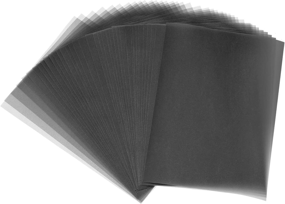 Perkamentpapier 5x7, perkamentpapier bedrukbaar doorschijnend papier 100GSM voor uitnodigingen afdrukken, zwart
