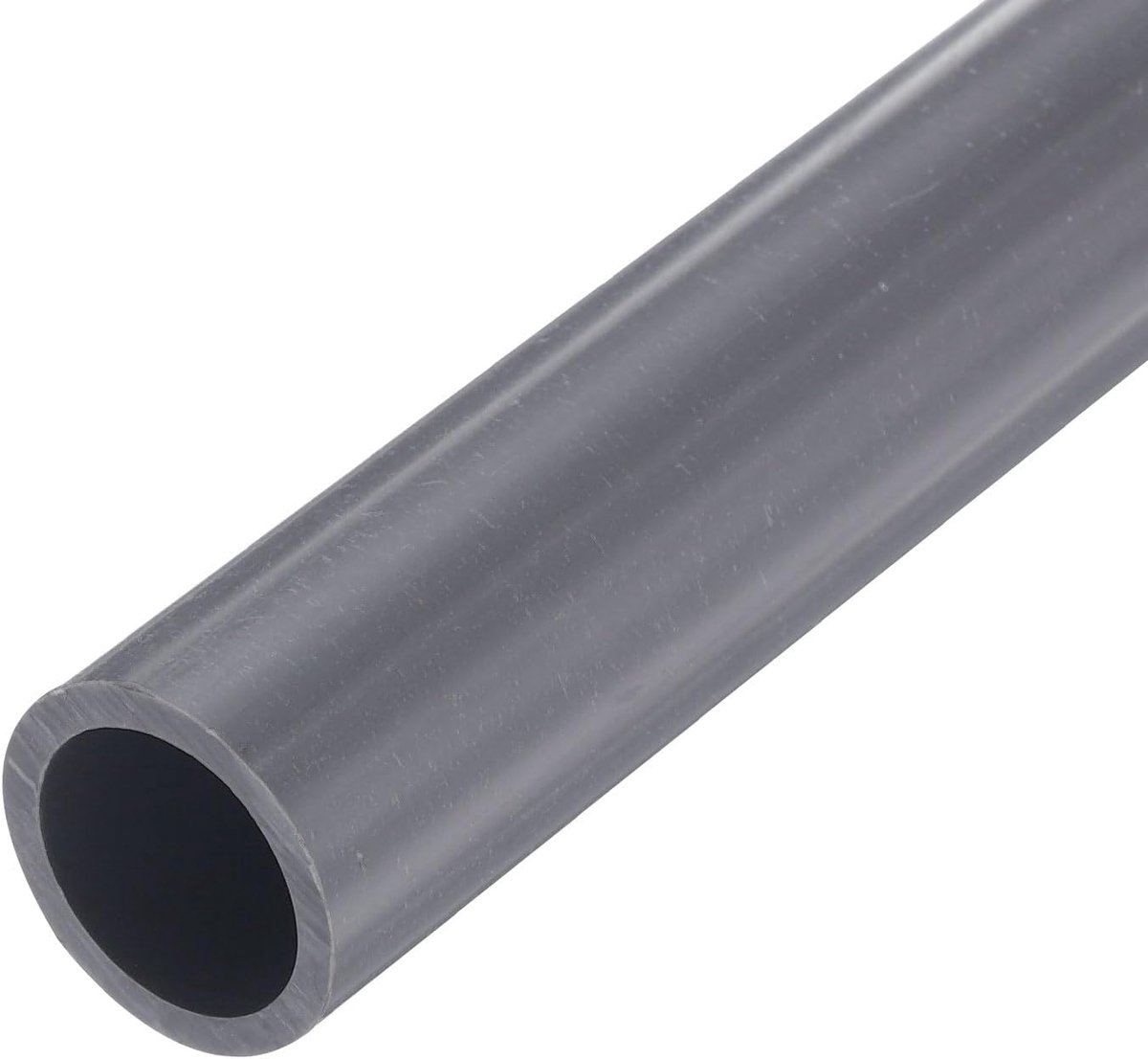 Pvc-buis, diameter 19,4 mm, lengte 0,23 m, rond, kunststof buis voor tuin, aquarium, waterleiding, kabelgoot, ventilatiebuis (lichtgrijs)