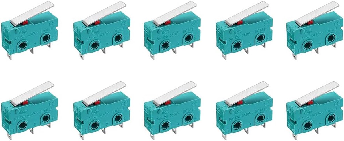 10 stuks KW4-3Z-3 rechte schacht 3D Pritner 3pin Micro eindschakelaar grensschakelaar SS-5GL