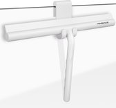 Raclette de douche Minismus noire avec crochet de suspension 28 cm - Raclette à vitres - Douche - Raclettes douche - Raclette à vitres incl. crochet - raclette de douche - Raclette Wit