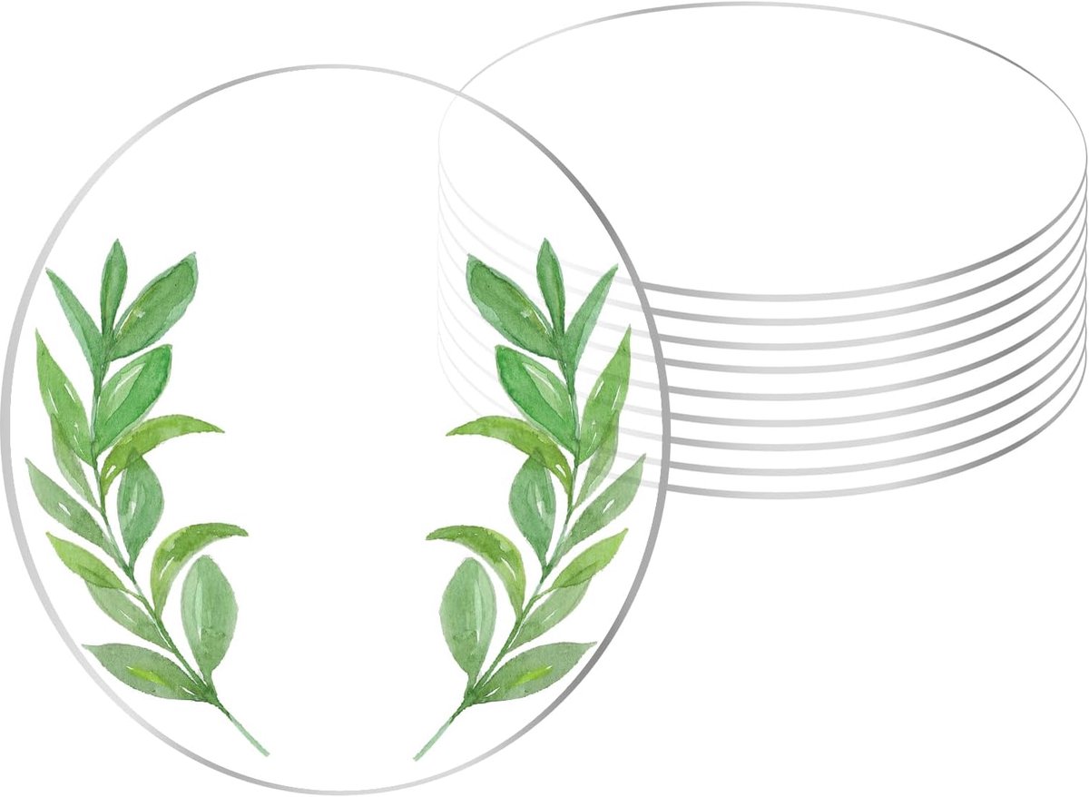 Transparante acrylschijf, 2 mm dik en 15 cm diameter, ronde acrylplaat, herbruikbaar, voor taarthouders, doe-het-zelf, vloeibare kunst en decoratie
