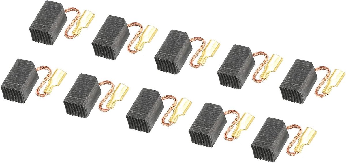 Koolborstels 13x8x6mm voor Elektrische Motoren Power Tool Haakse Slijper Tafelzaag Reserveonderdeel Reparatie, 10 Pack