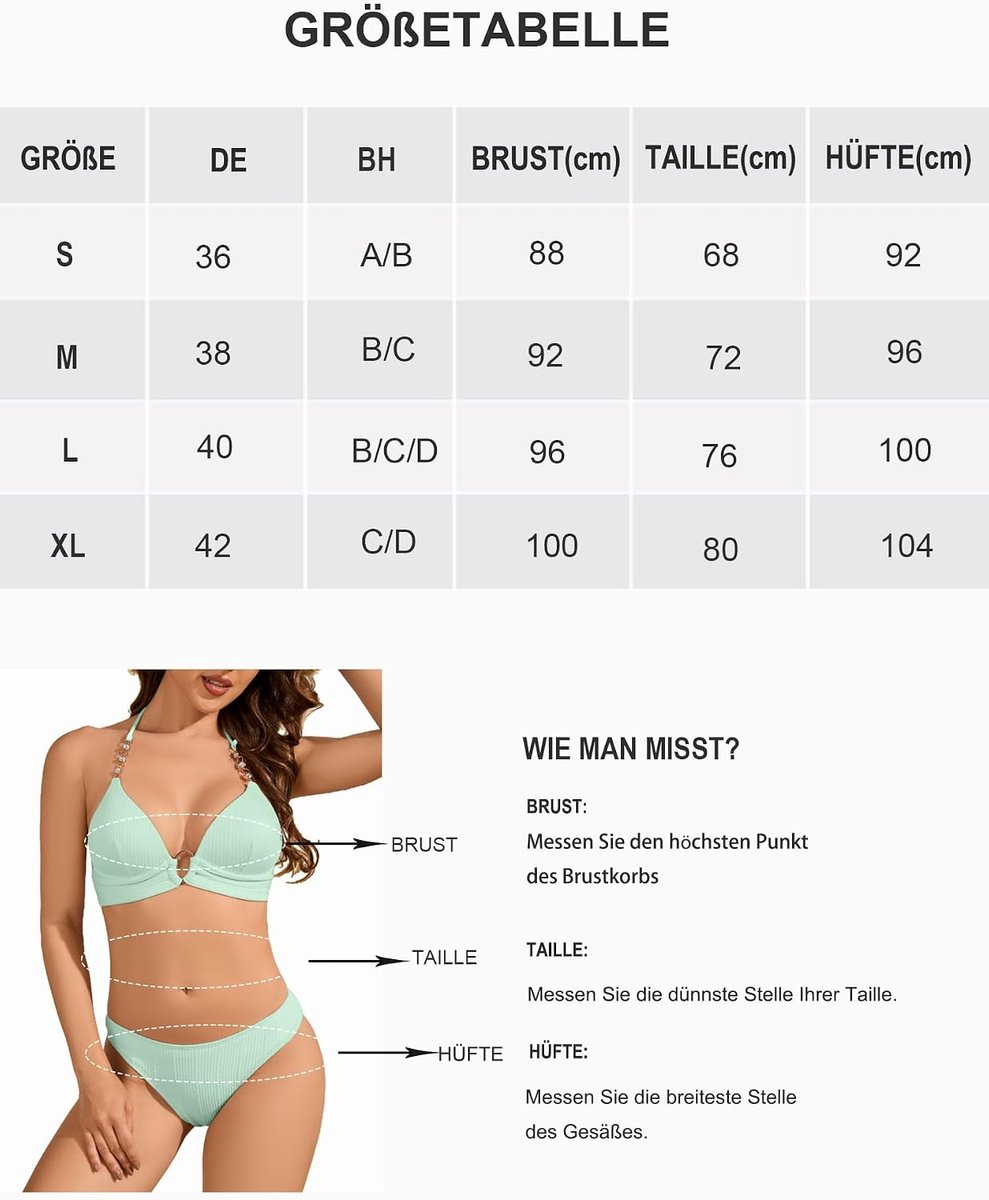 Bikini set push-up met ketting halter sexy triangel bikini sport strand badpak voor vrouwen
