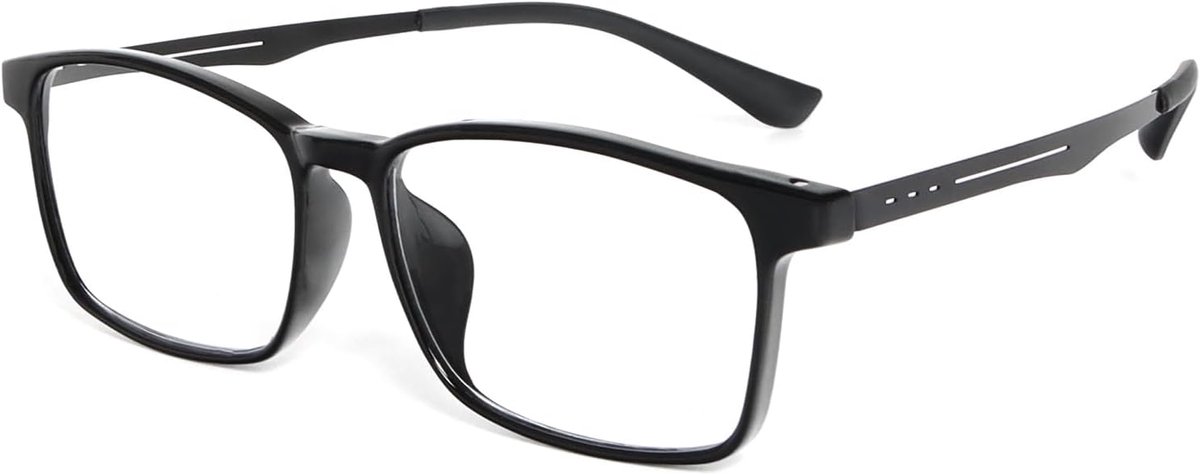 Ultralichte leesbril, volledige rand van TR90 blauw lichtfilter, rechthoekige leesbril voor dames en heren