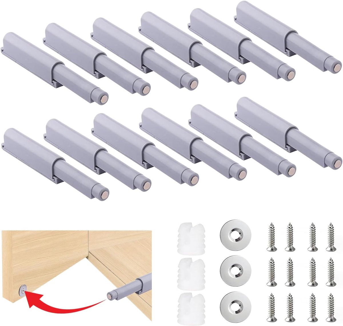 Push Open Deur Klink Krachtig, 12st