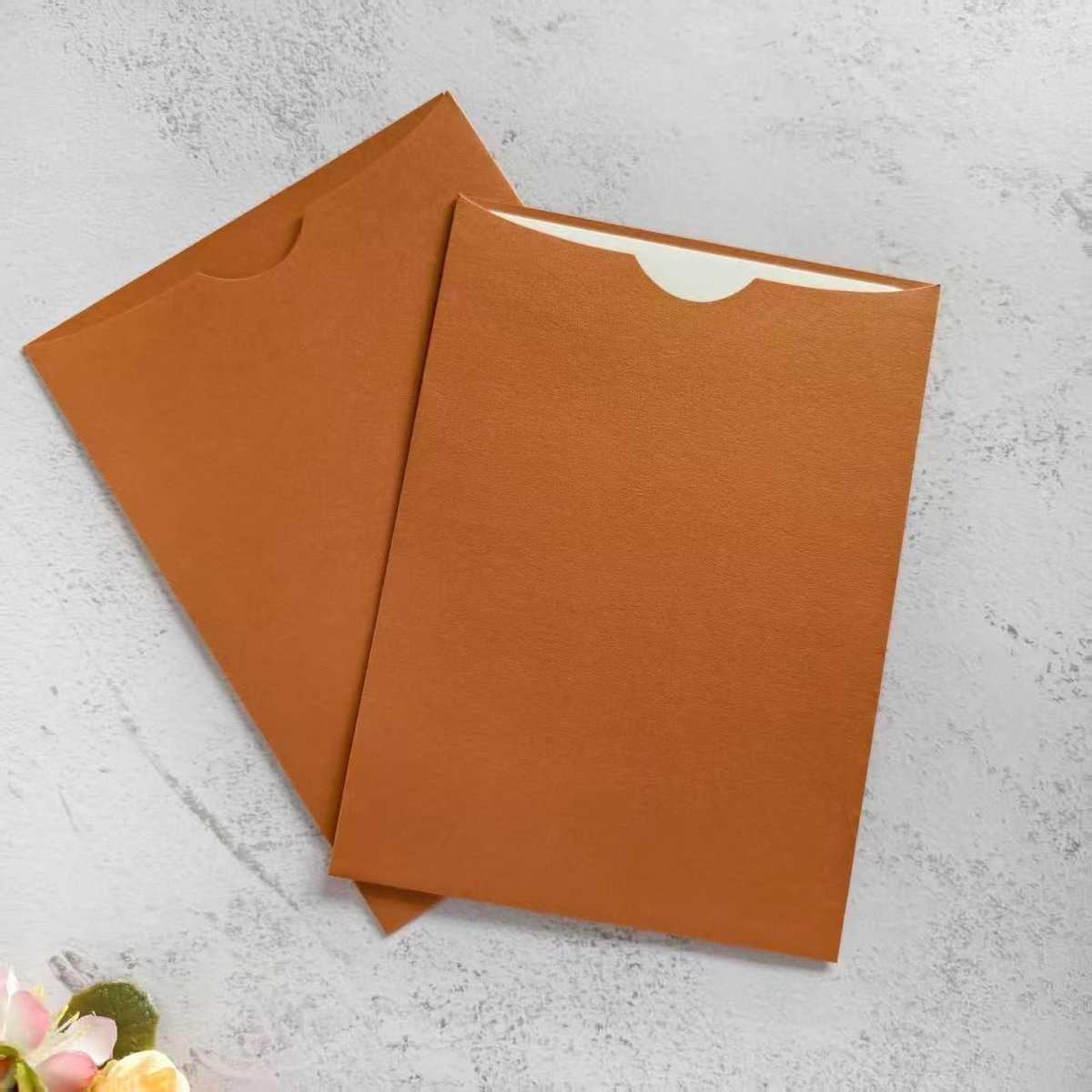 Celemony 25 stuks uitnodigingskaart met envelop voor bruiloft (brons)