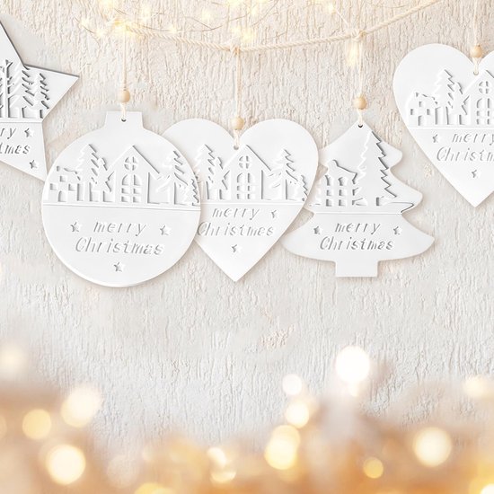 Mallen voor kerst, 4-delige set gipsvormen met boom-, ster- en hartmotieven — afbeelding 2