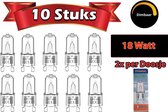 G9 halogeenlampen (10x) Dimbaar Warm wit 18 watt