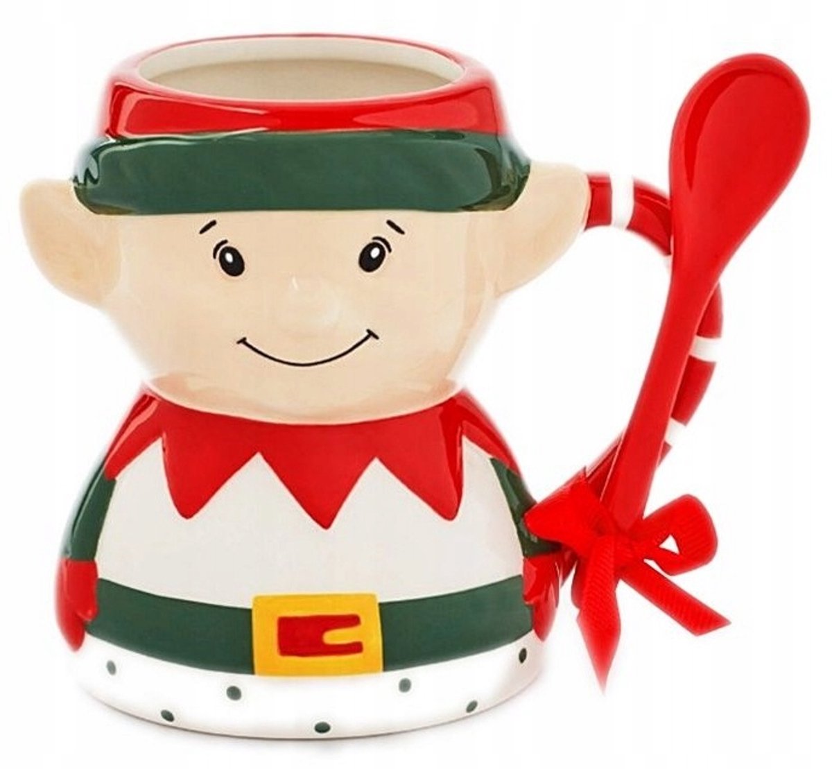 Kerstmok Elf met Lepel - 470 ml - Kerstversiering