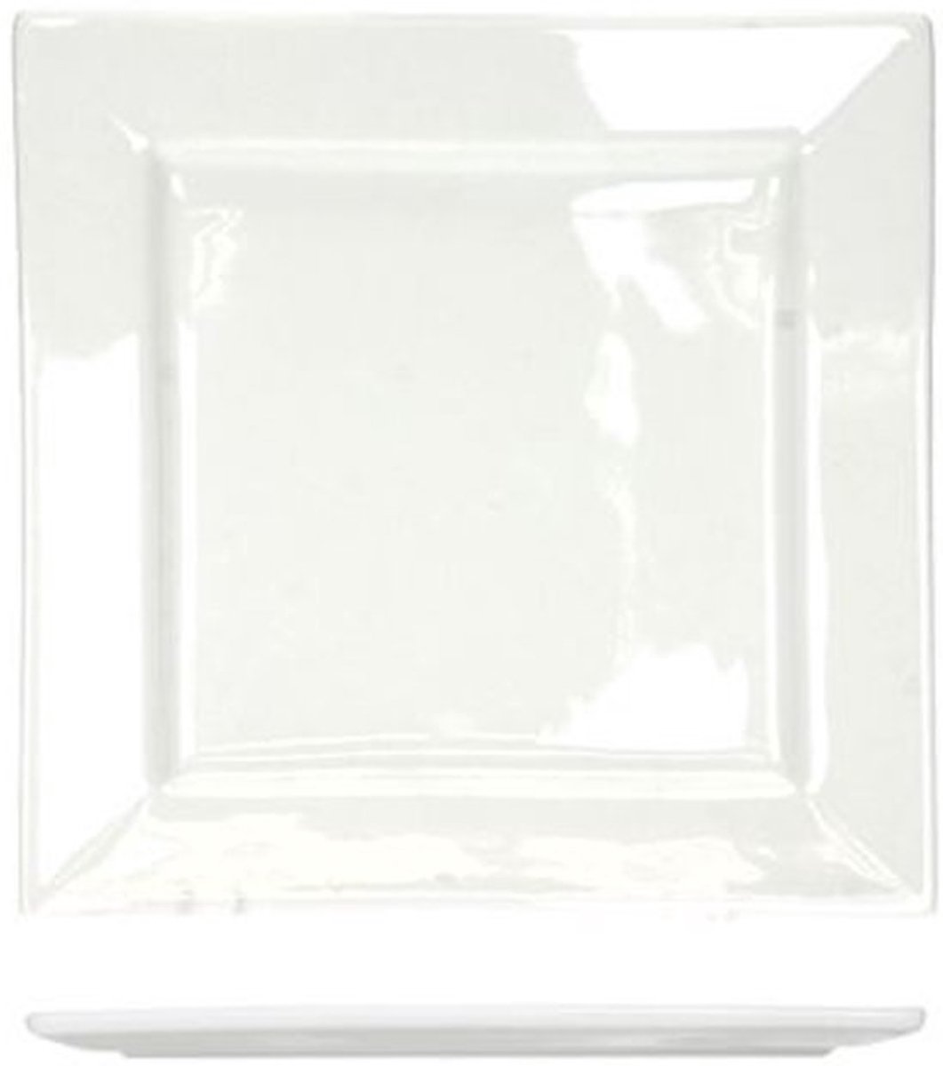 Cosy & Trendy Napoli white broodbordje - vierkant - 13cm x 13cm - set-6