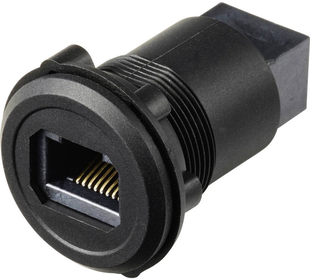 TRU COMPONENTS TRU COMPONENTS RJ45/CAT5-inbouwbus, bus/bus, kunststof, zwart TC-14378436 Bus RJ45/CAT5 inbouwbus Zwart