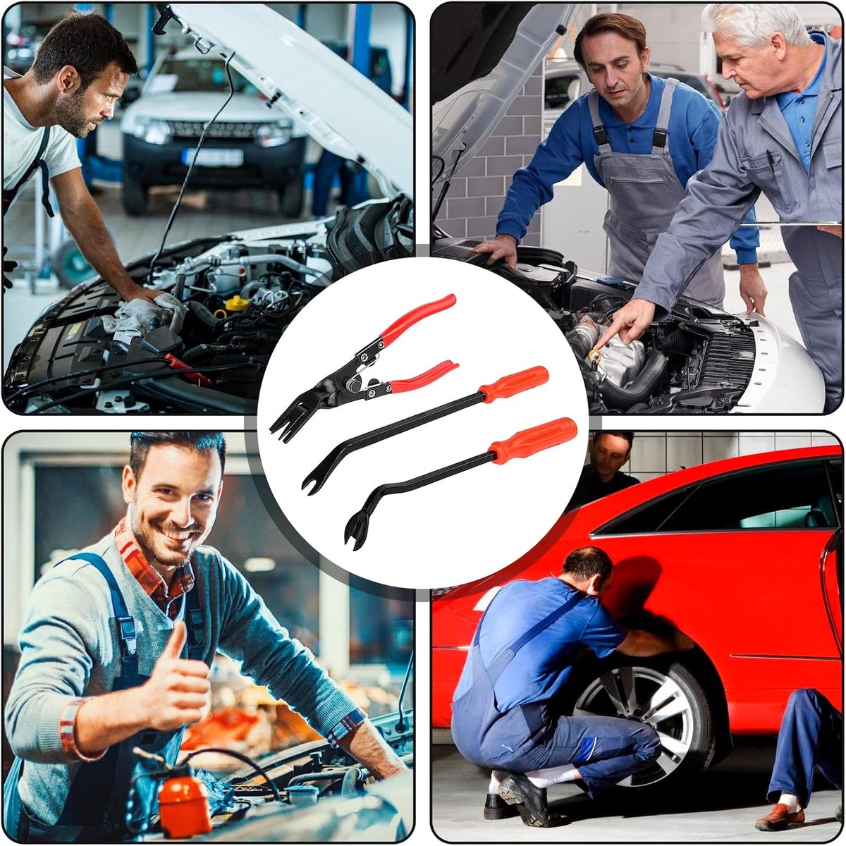 Auto klinknagels: 3 stuks deurbekleding gereedschap, nageltrekker remover gereedschap, losmaakgereedschap voor autodeur paneel dashboard trekker bekleding heavy duty