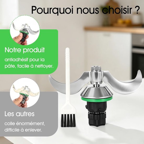 Mes voor Vorwerk Thermomix TM7 TM5 TM6 accessoires Thermomix TM7 TM5 Tm6 stalen lemmet — afbeelding 2