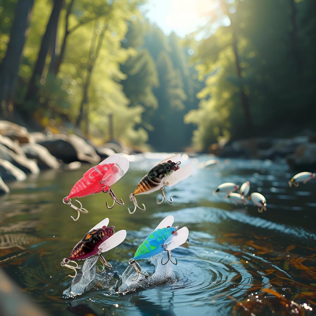 Vissen Lokken Mini Cicade Shapr Lokt Bass Zoetwater Aas voor Zoetwater Vissen, Willekeurige Kleur