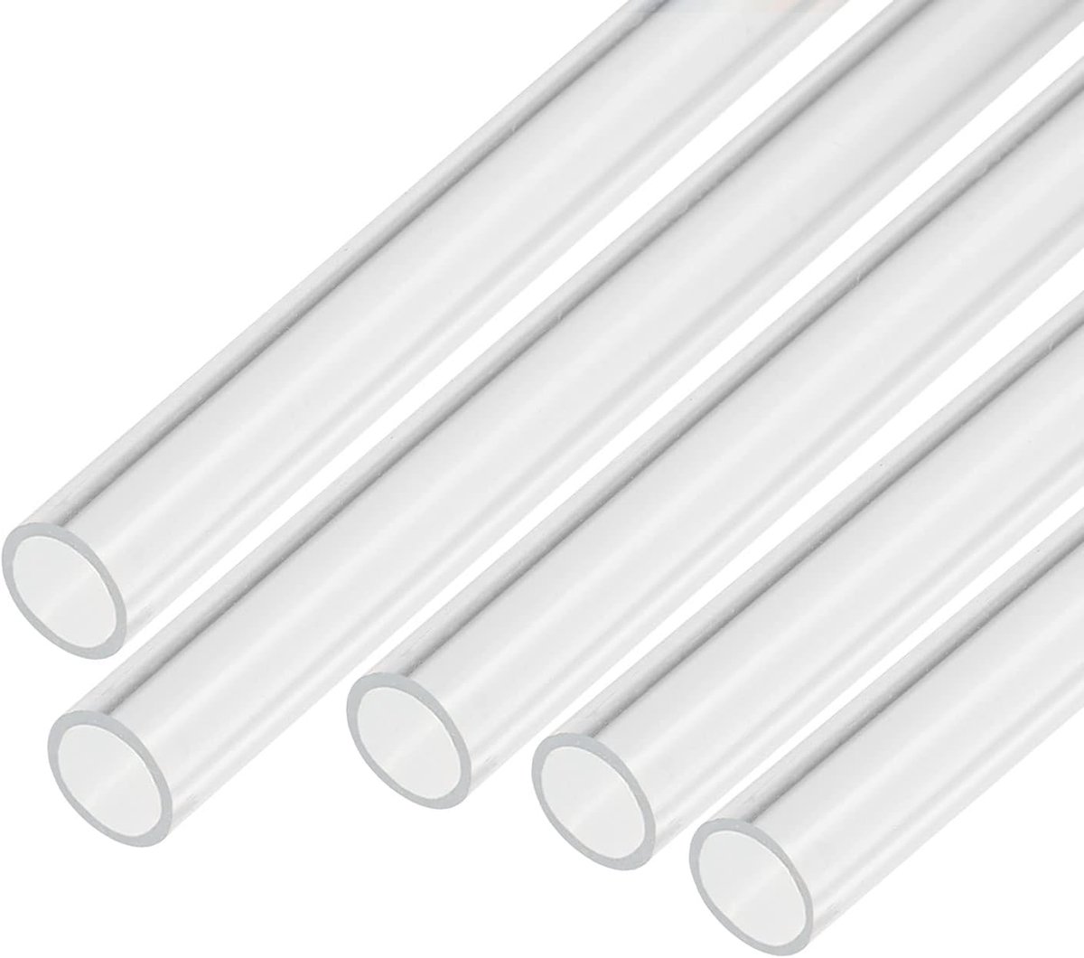 Sourcing map Acrylbuis, transparant, stijf, rond, 9 stuks, 10 mm, ID 12 mm, buitendiameter 15,2 cm, voor lampen en lantaarns, waterkoelsysteem