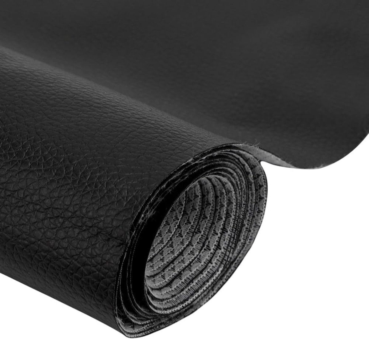 Kunstleer per meter 200 x 140 cm, lederen stof per meter waterdicht kunstleer gekorreld kunstleer getextureerde lederen stof per meter leer zwart cadeau voor Pasen Eid DIY autostoelen