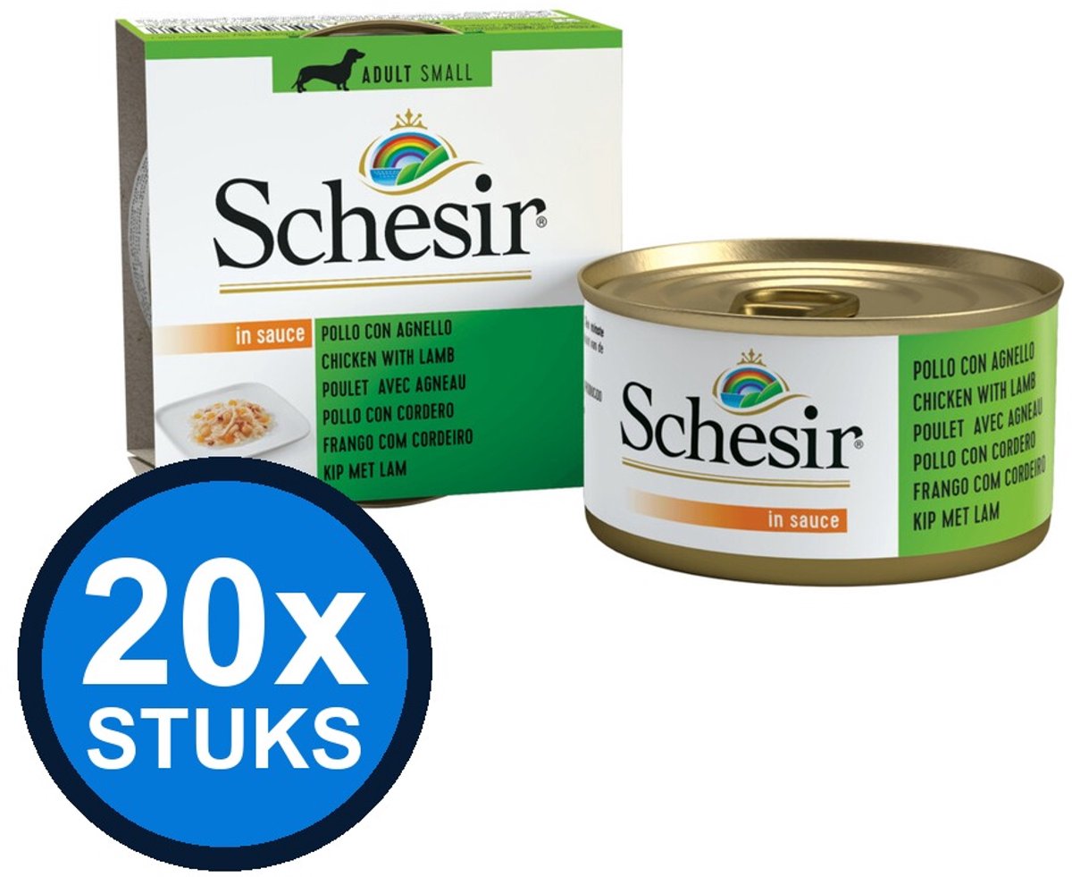 Schesir Schesir hond blik saus kip&lam 85gr