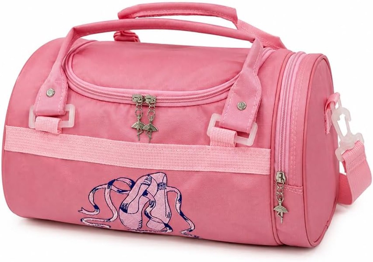 Balletdanstas voor meisjes, sporttas, handtas, crossbodytas, ballerina plunjezak, voor dansers, Balletschoenen