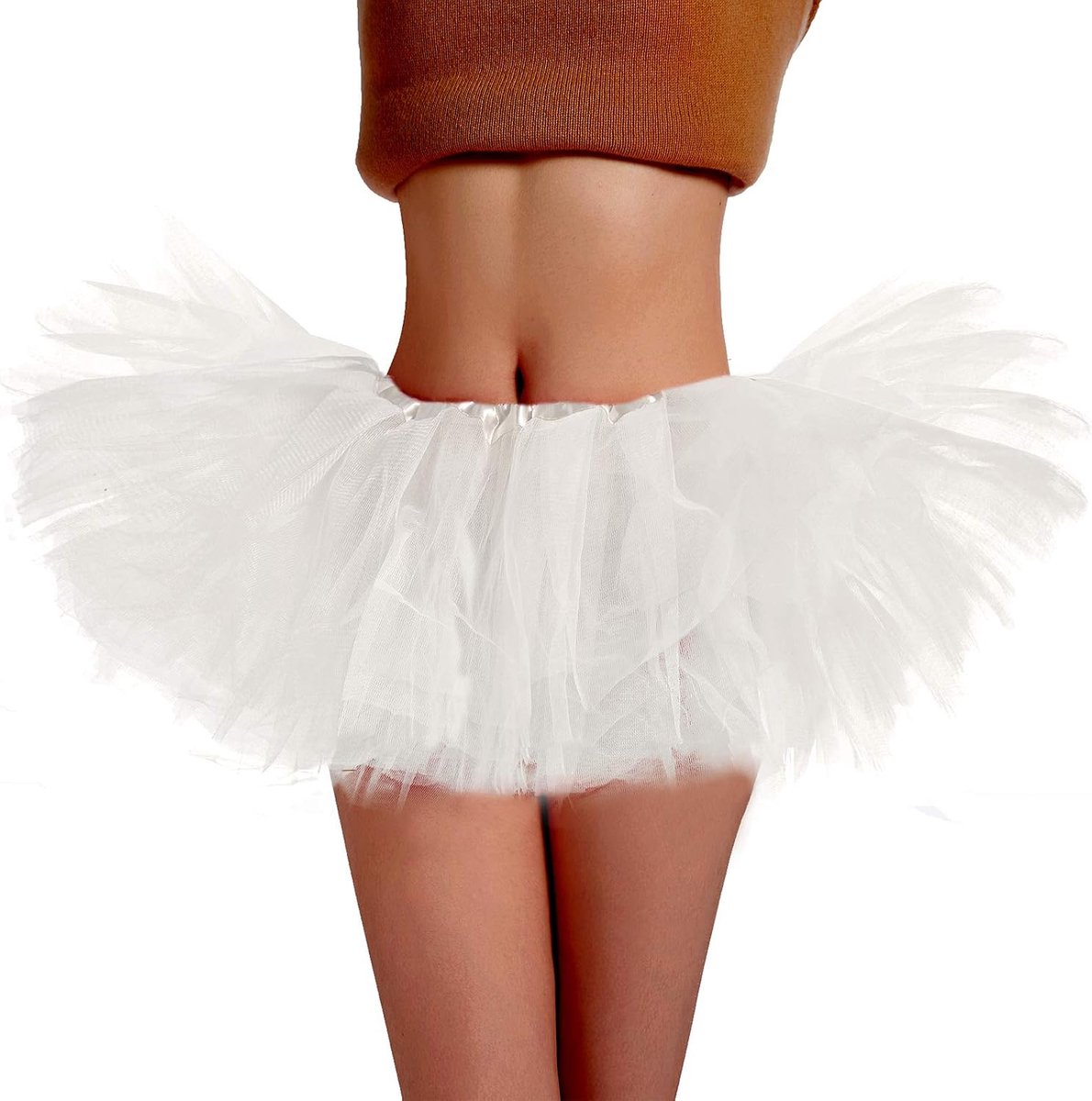 Tutu rok dames tieners klassieke elastische 5 lagen tule balletrok jaren 50 vintage stijl korte rok volwassen maat