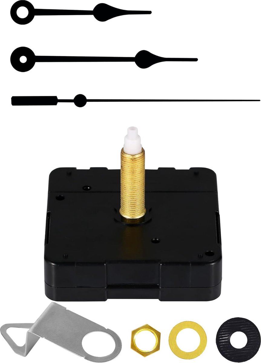 Je doe-het-zelf klokproject met lange schacht stille klokmechanismen - perfect voor dikke panelen! Laat je inspireren en creëer thuis een stijlvol uurwerk (32 mm totale schachtlengte,