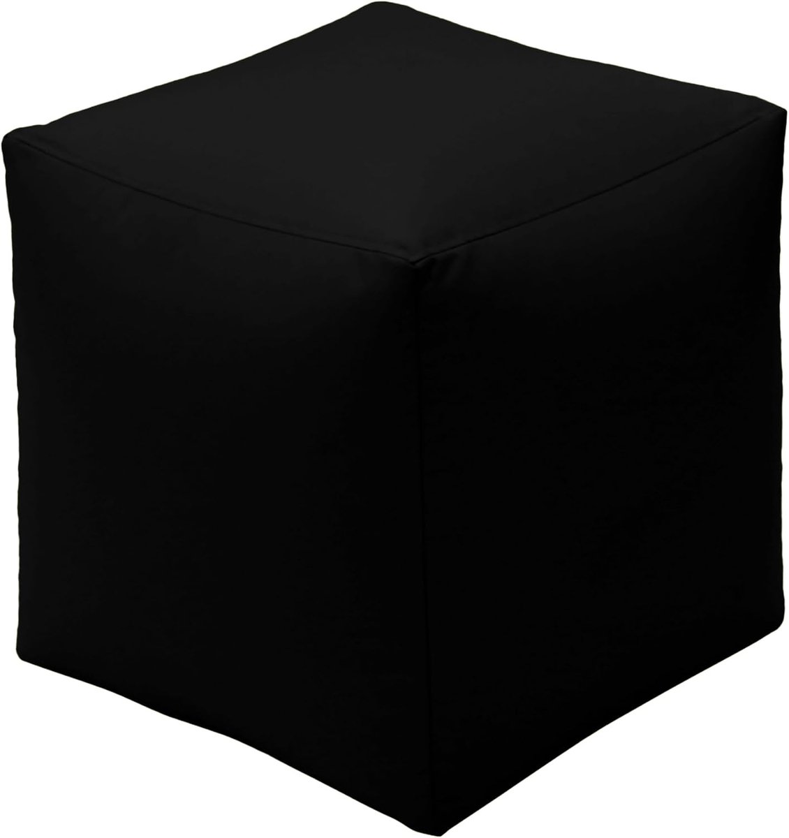 25 Zachte zitzak voetenbank | Indoor Outdoor waterbestendige kubusvoetsteun | Lichtgewicht en comfortabele woonkamer gaming poef zitting | Ergonomisch ontworpen duurzame zitzak beensteun (zwart)