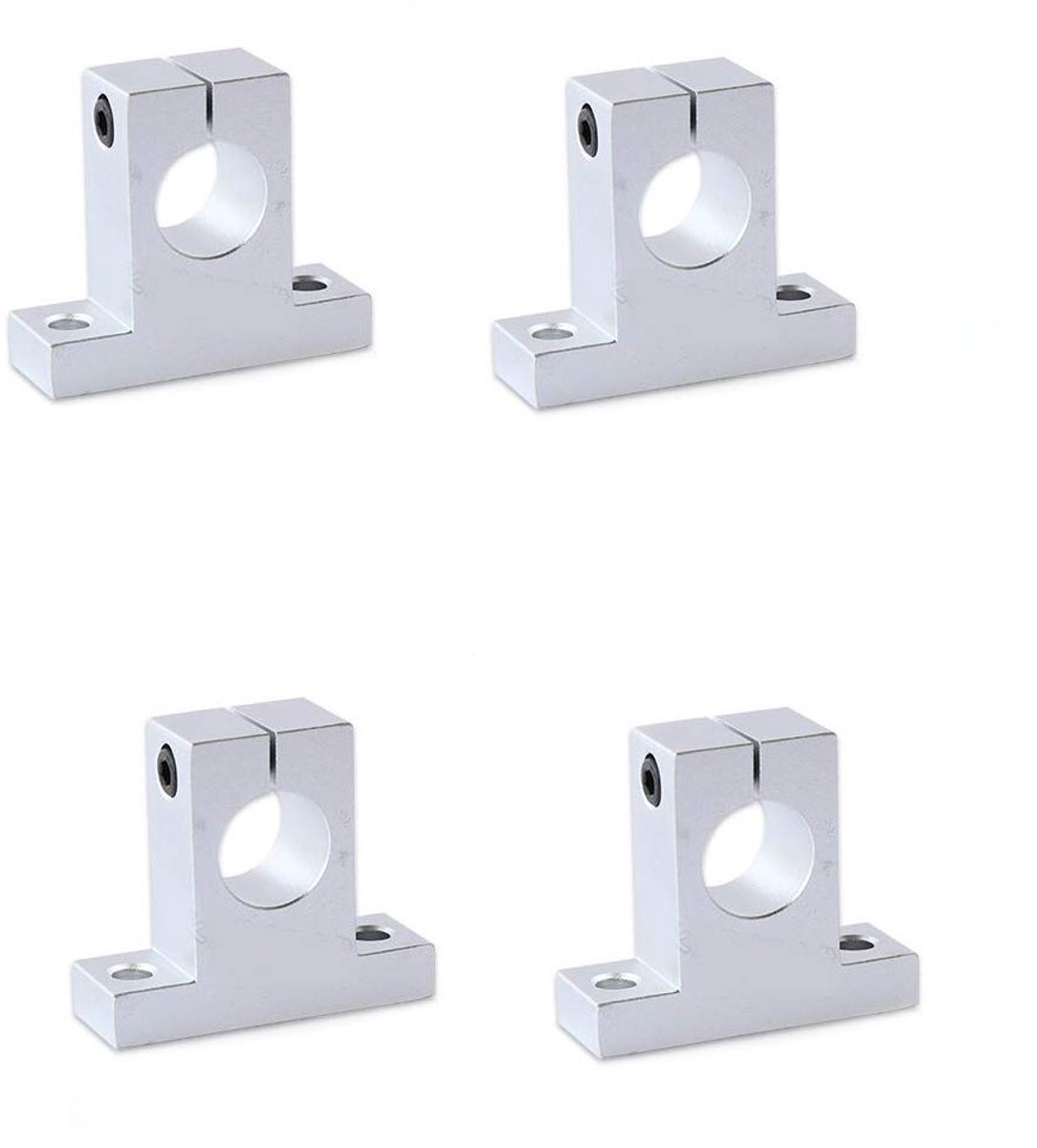 4 x SK20 aluminium lineaire lagergeleidingshouders voor as Ø 20 mm