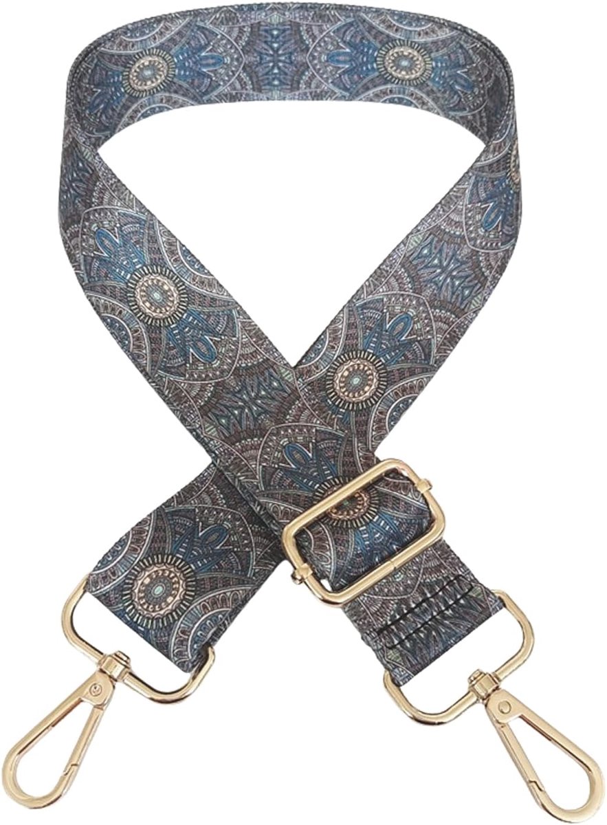 Schouderriem voor tassen, verstelbare riemen voor handtassen met karabijnhaak, 3,8 cm breed, brede riem/lanyard voor heuptas en crossbody, doe-het-zelf accessoires, goud