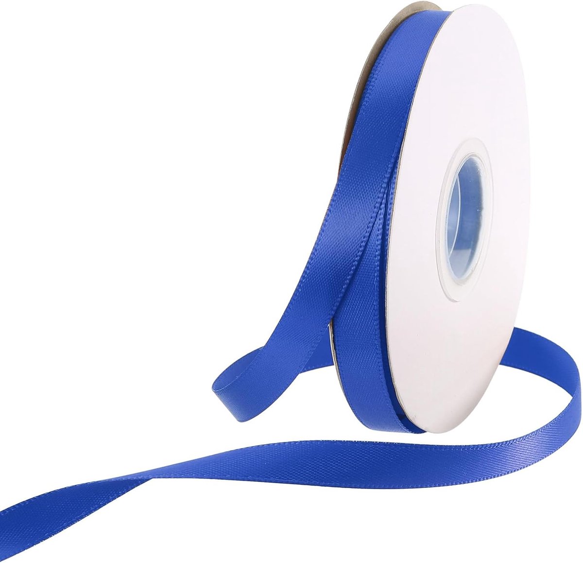 10mm Satijnen Lint 46m Dik Dubbelzijdig Grosgrain Zijde Lint, [voor Cadeauverpakking, Haarbogen, Bruiloft, Taart, Bloem] - 46m/151ft/Blauw