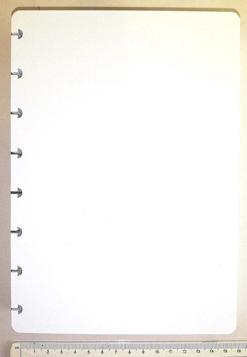 Navulverpakking 100 vellen met T-gaten in paddenstoelvorm Disc Bound Planner - A5 14,5 x 20,5 cm. Dik wit papier 120 g - DIN A5