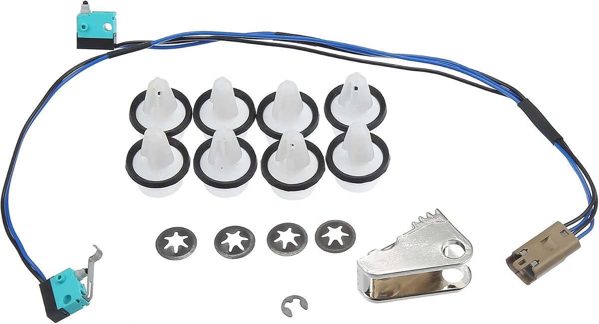 1 set handvat upgrade reparatieset 1016009-00-B voor Tesla Model S | Zwart, blauw, zilver, kunststof, metaal, OE: 1016009-00-B/C/A, maat: 34 cm / 24 cm, pen nr: 4