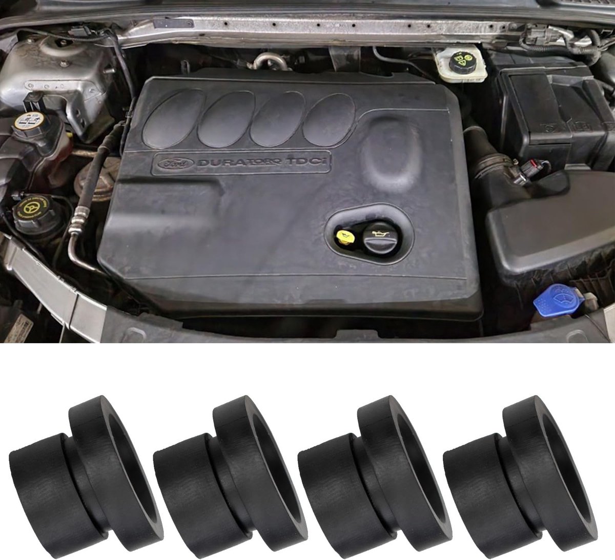 Omgoods - Set van 4 Rubber Buffers voor Motorafdekkingen