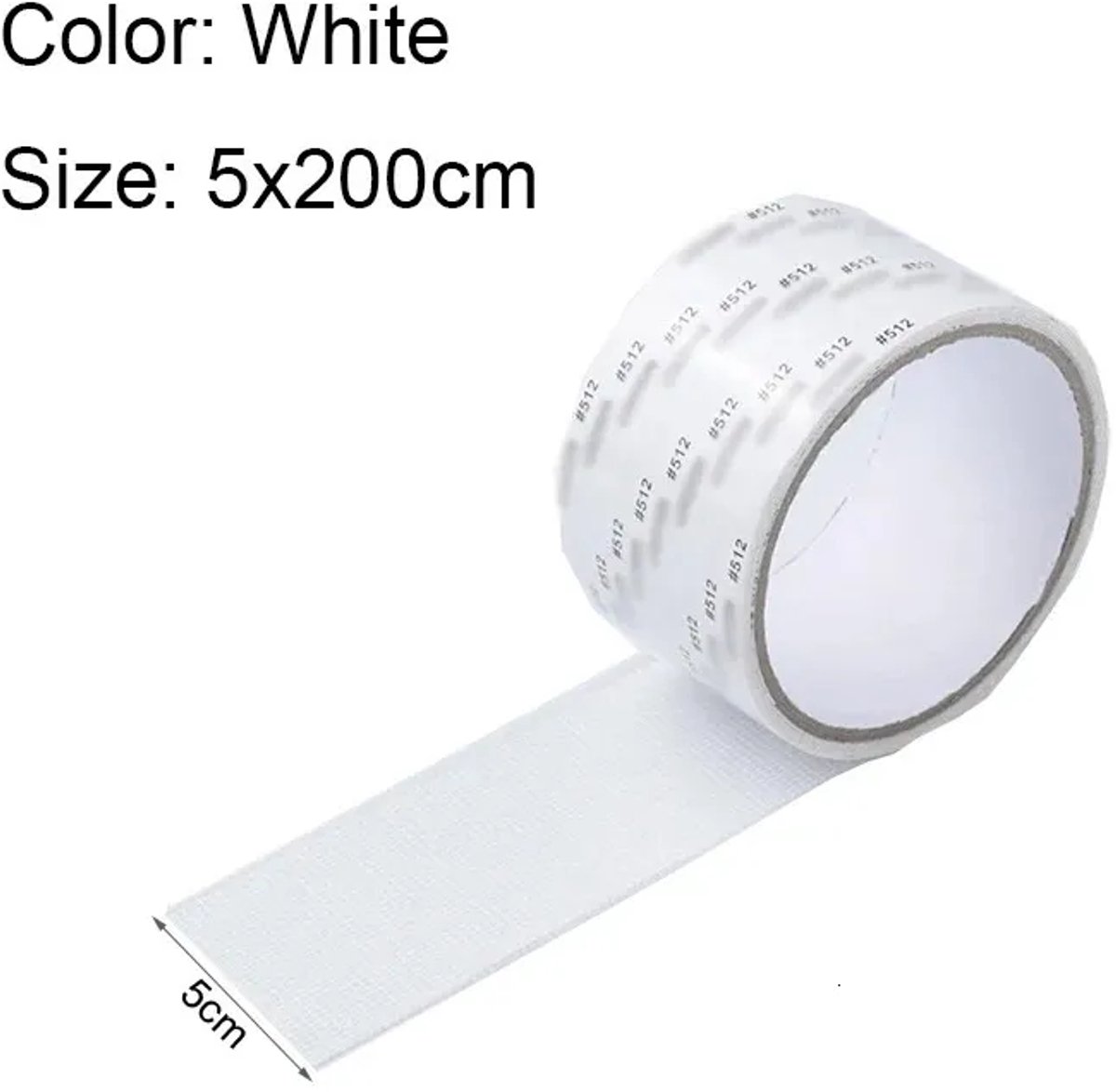 Claoner Horreparatietape - 5x200cm - Zelfklevend - Voor insectenhor - Gaten repareren - Wit