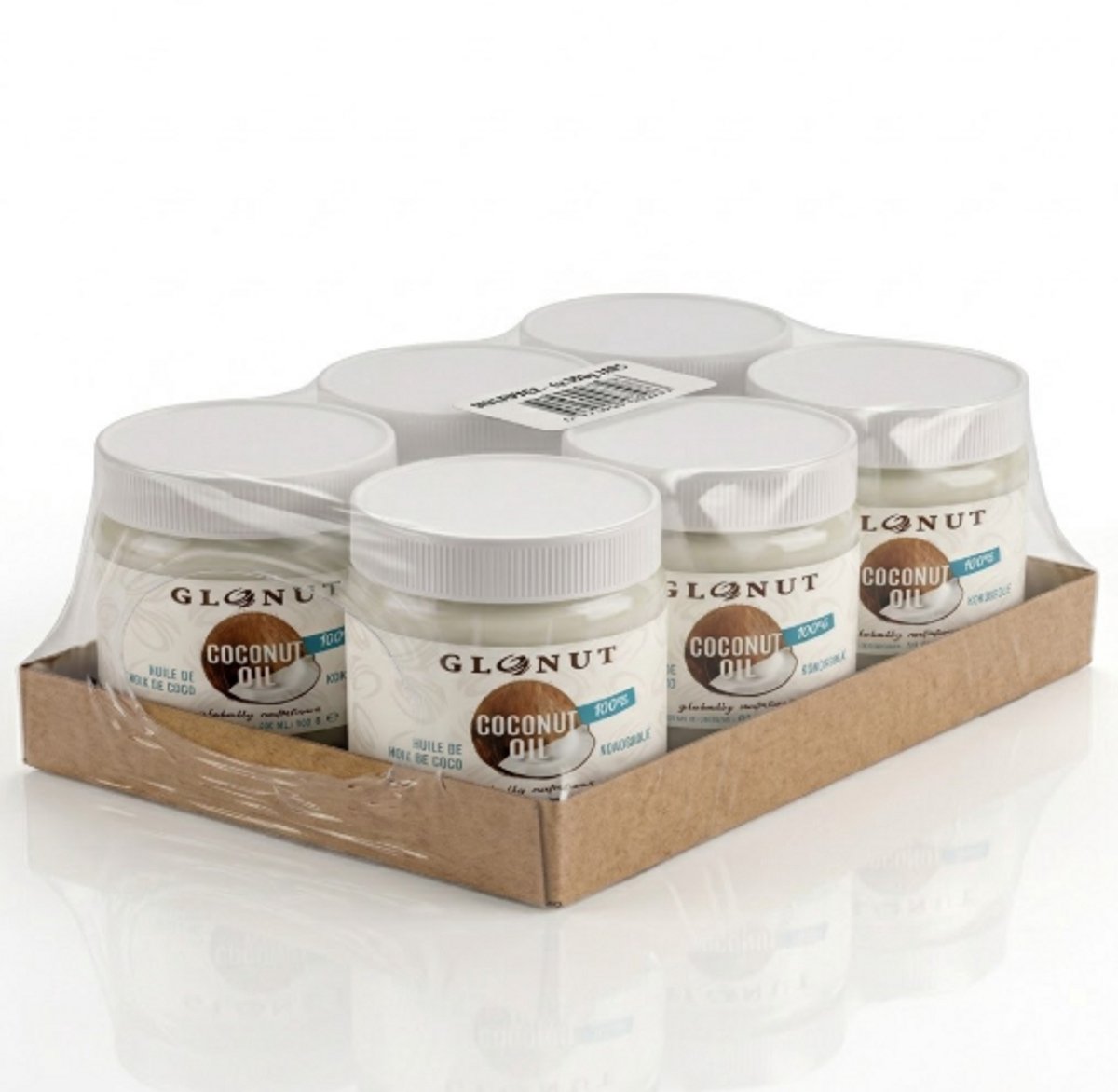 GloNut | Ongeraffineerde kokosolie (425 ml-300g) x 6