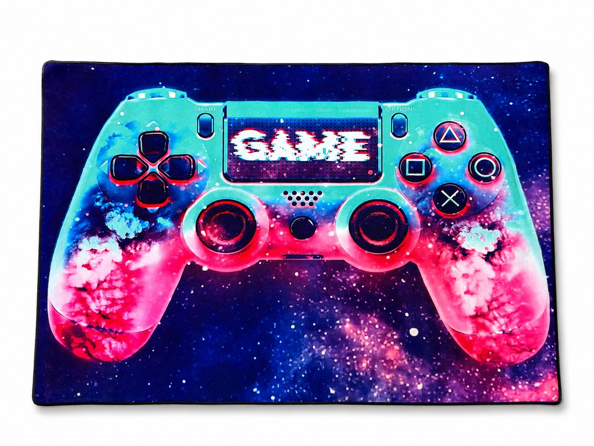 ZoeZo Gaming Controller Vloerkleed Kinderkamer XL - Zacht Speelkleed - Speelkamer - 160 x 120 cm - Multicolor