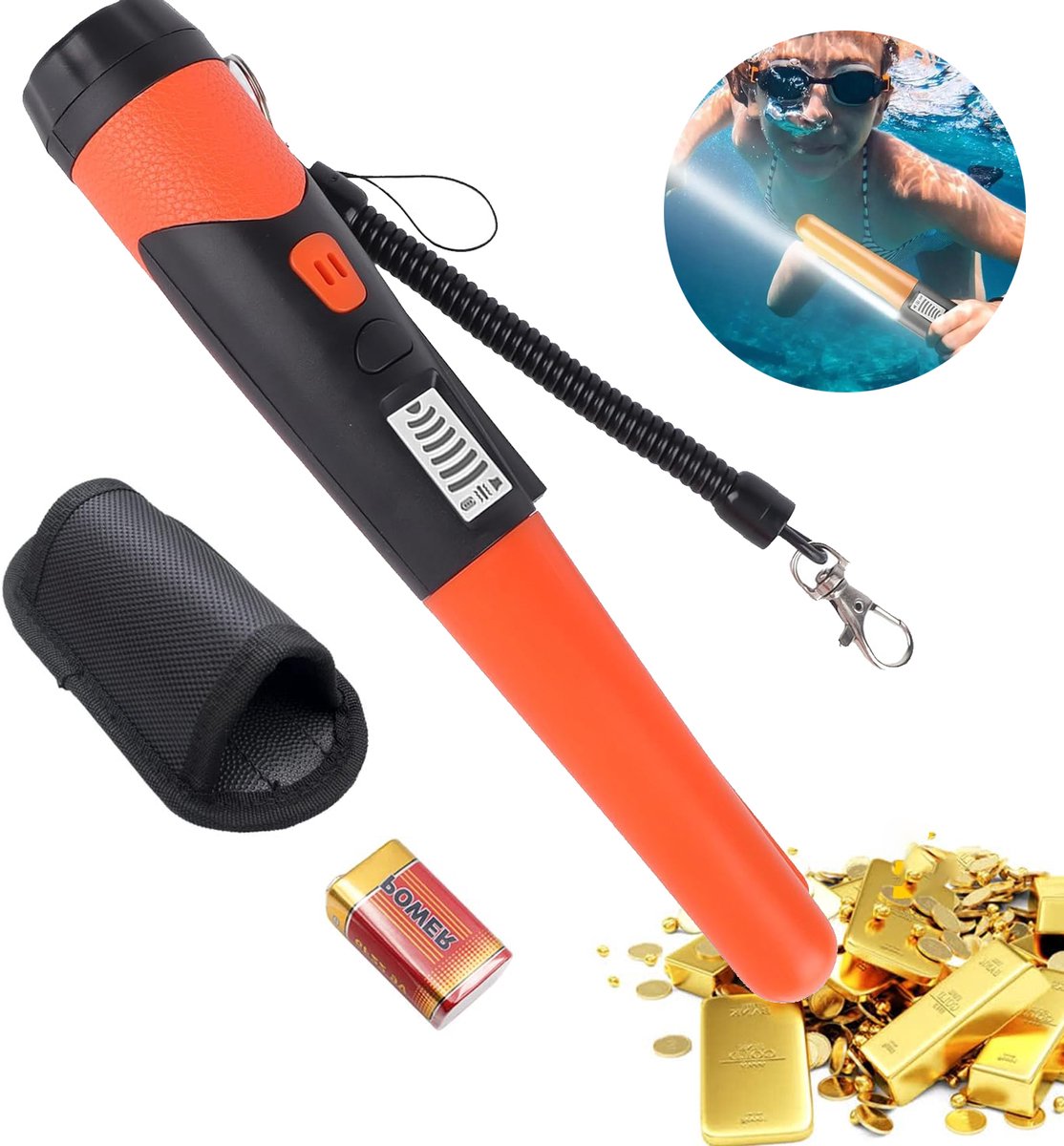 Waterdichte Metaaldetector - Handbediende Pinpointer - Nauwkeurige Gouddetector - LCD-Scherm Met Hoge Gevoeligheid