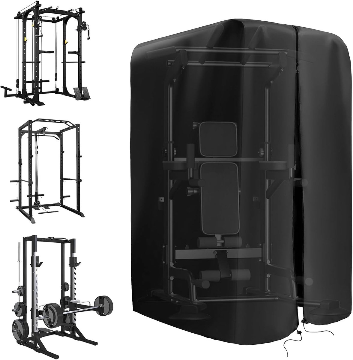 Beschermhoes voor Fitness Rack met Waterdichte Rits | Ideaal voor Gewichtheffen, Squats en Thuis Training Equipment